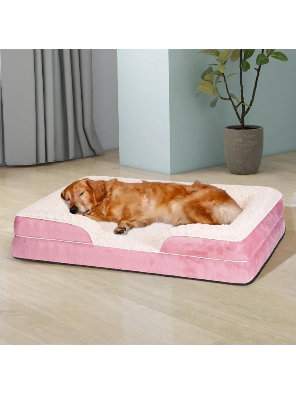 Cozy Washable Memory Foam Dog Bed for Large & Medium Pets, Waterproof Sofa Couch